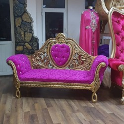 Mor Ahşap Kına Tahtı