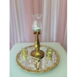 Mini Zamak Tek Kollu Şamdan